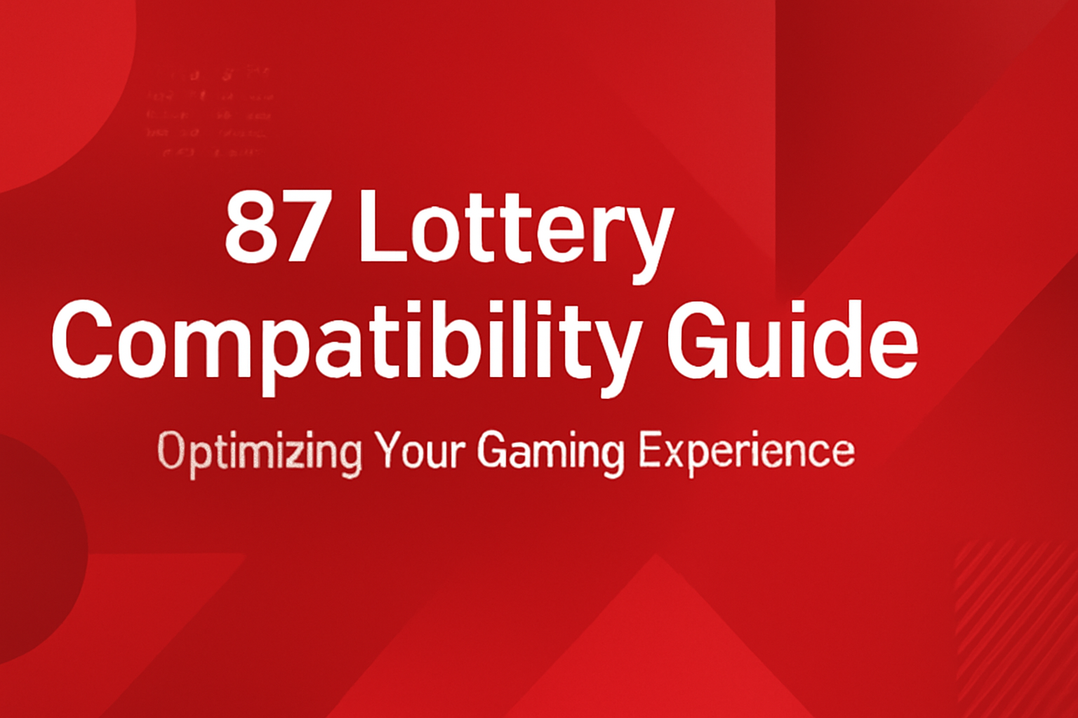 Informational scene representing Account Security for the 87 Lottery.