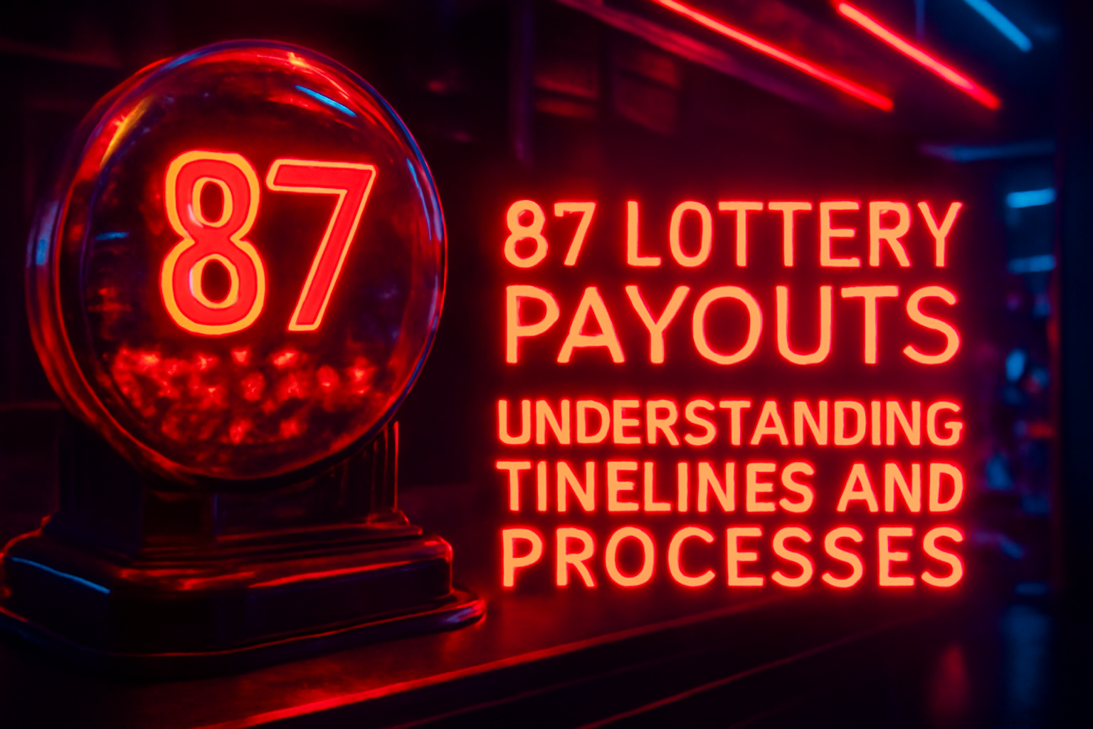 Overview of the 87 Lottery website interface highlighting key features.
