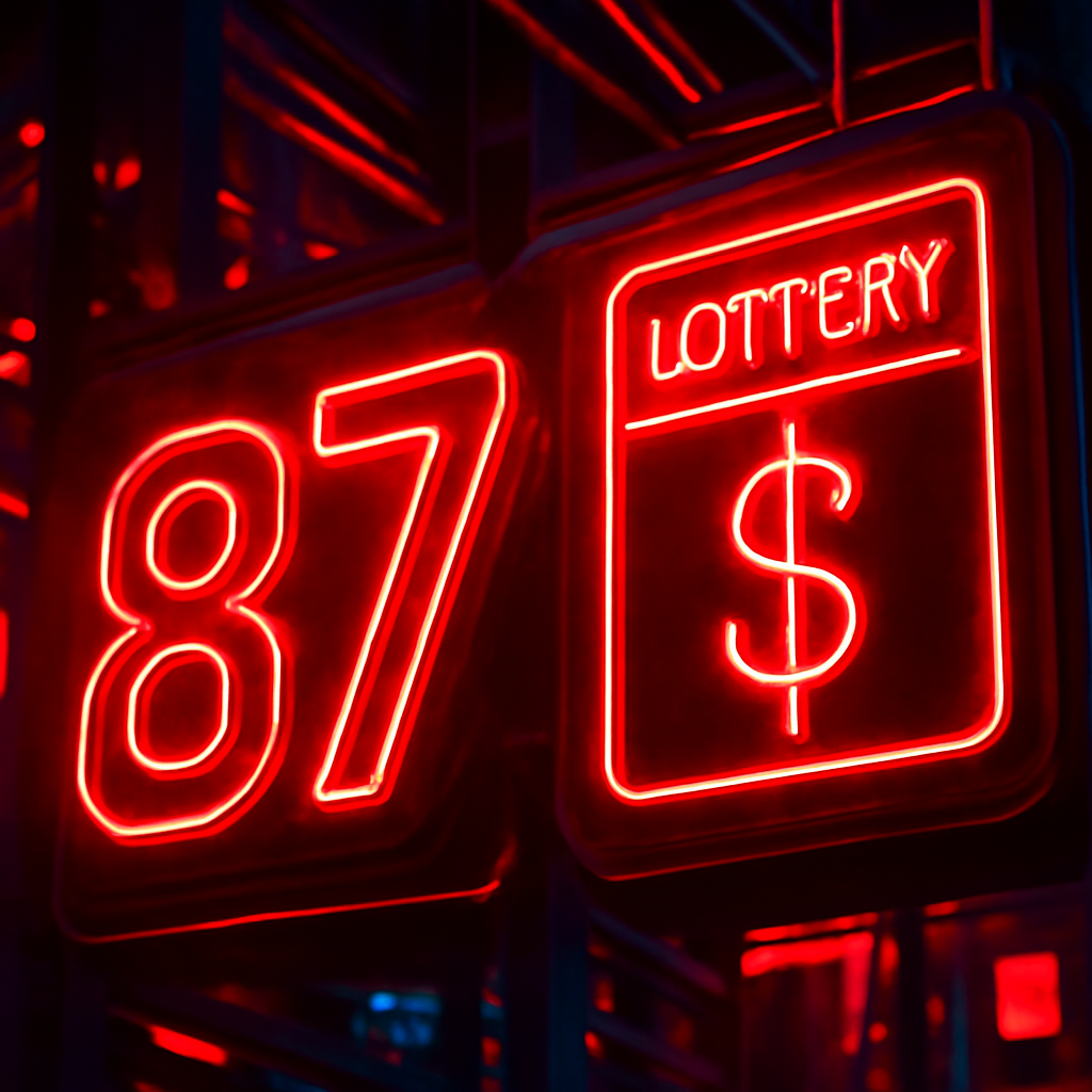 Illustrative diagram of the features available on the 87 Lottery website.