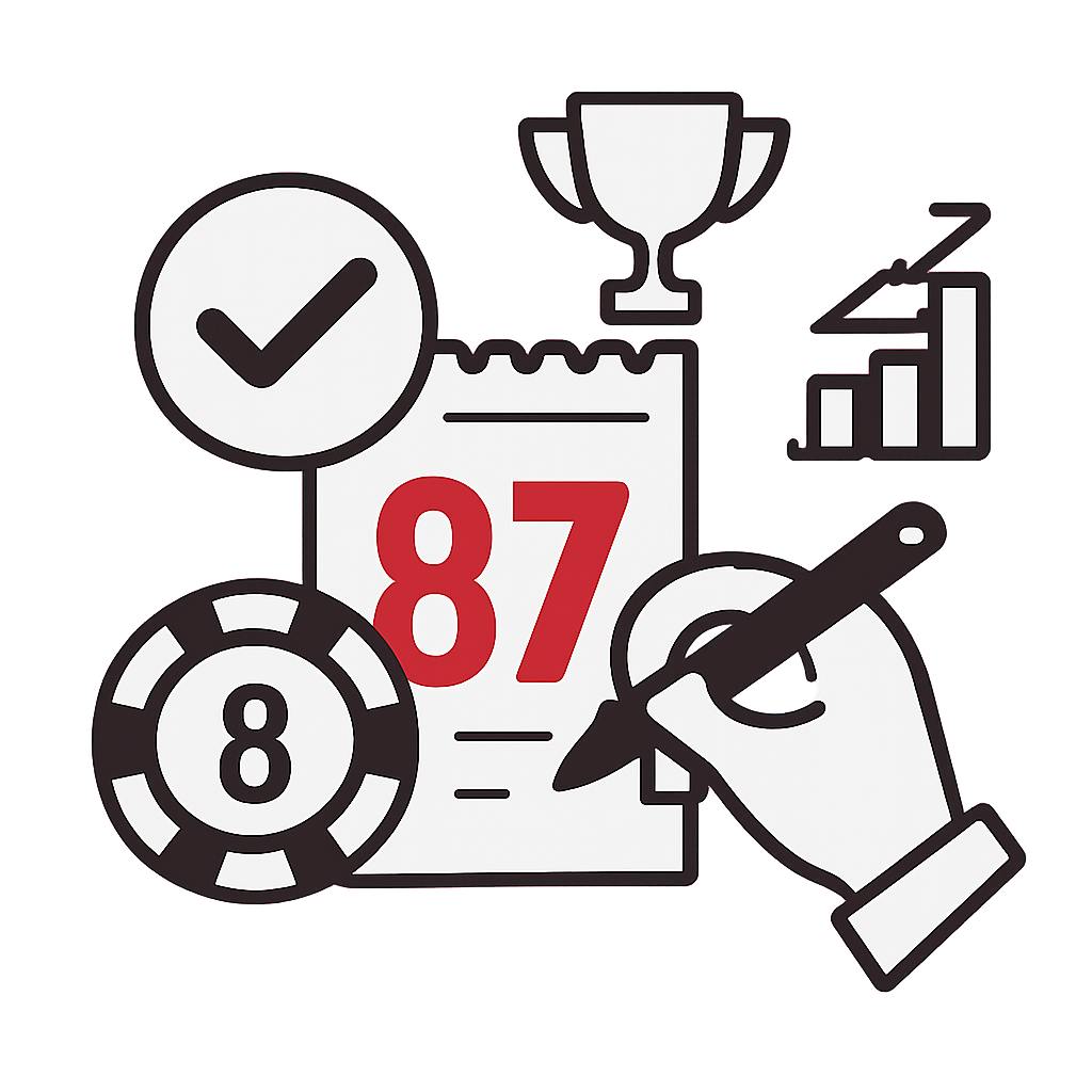 An illustration outlining key features of 87 Lottery Guides.