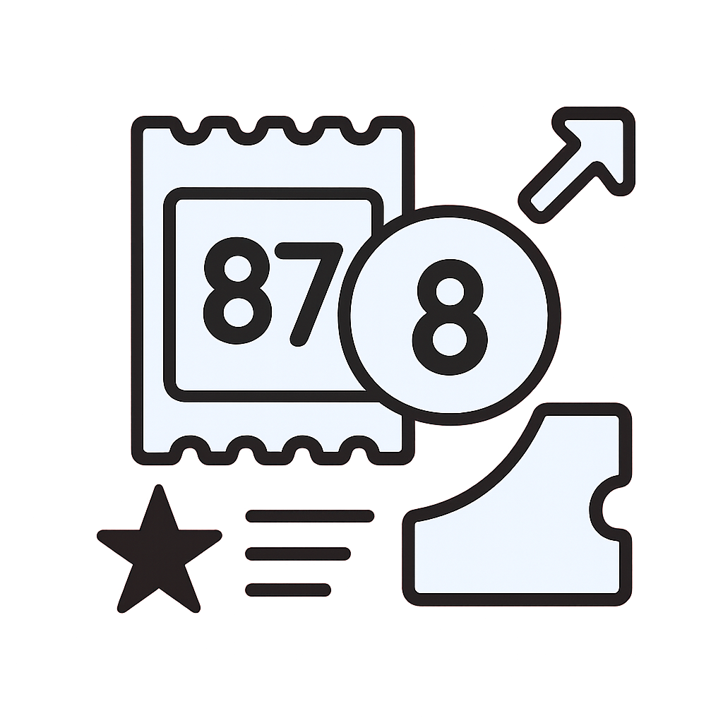 An icon representing 87 Lottery Guides for support and information.
