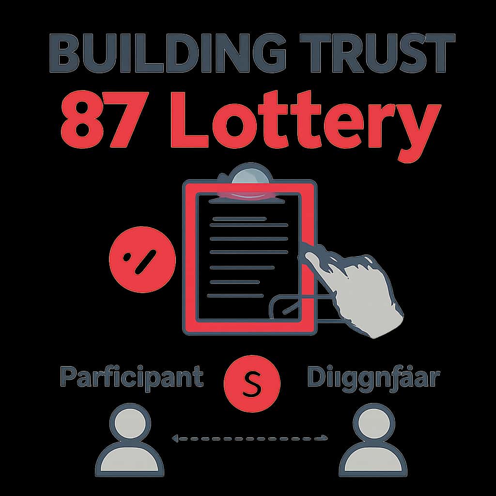 An educational diagram illustrating user safety measures in the 87 Lottery.