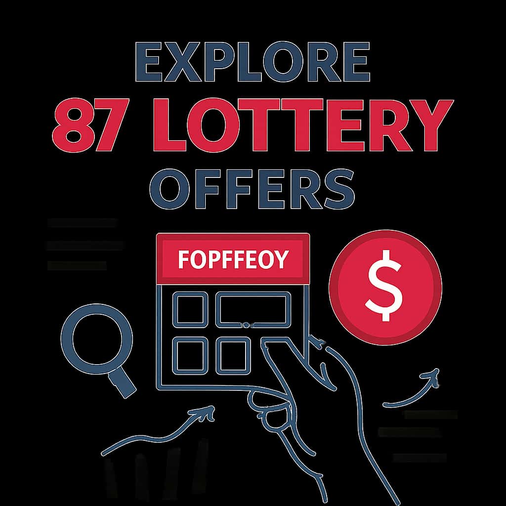 An educational diagram illustrating the features of 87 Lottery offers.