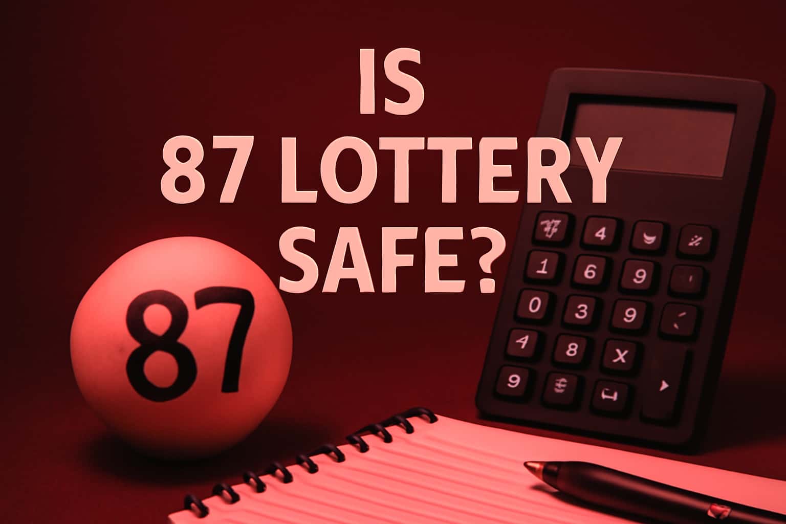 Informational graphic about the safety of the 87 Lottery platform.