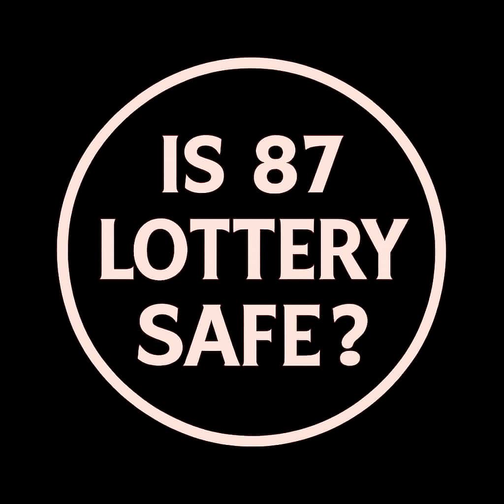 Badge representing the safety of the 87 Lottery.